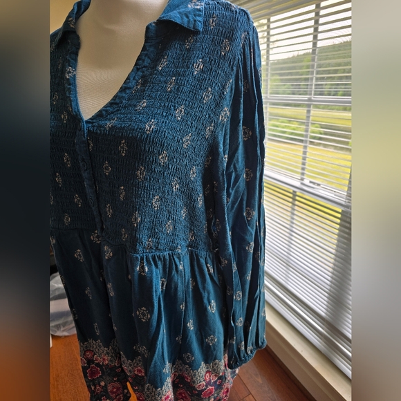 Torrid Button Up Baby Doll Top - Picture 2 of 4